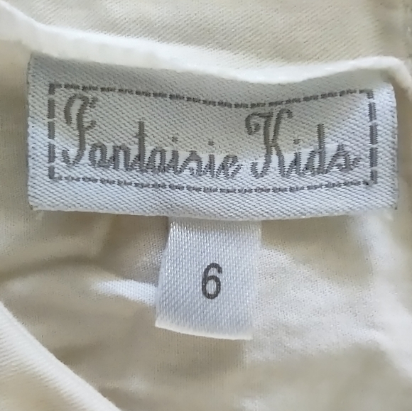 Girls Creamy Yellow Classic Dress - Picture 5 of 6